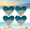 Tumblers 2X Glass Beach Pocket Heart Token Gesmolten Handgemaakte Sea Star Goed gemaakt