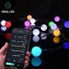 Julekorationer 5M10M LED Boll String Lights Garland Fairy Smart App Control RGB Colorful Room Decoration Holiday Lighting 231019