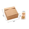 Cadeau cadeau 30pcs / set boîtes de papier kraft carrées boîte-cadeau de voyage papier de mariage anniversaire boîte de cadeau de Noël avec des autocollants de remerciement 231020