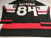 Anpassad WHL Bret Hart 84 Calgary Hitmen Vintage Hockey Jersey Red Black Anpassa valfritt nummer CCM Embroidery Stitched Jerseys