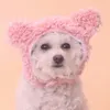 Abbigliamento per cani Attraente Cappello da cartone animato da compagnia Fissatener Lightweight Gatto in pile polare con orecchie da orso
