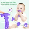 Tänder leksaker tyry.hu 4pc silikon baby tänder skiftnyckel matklass tugga leksak silikon liten stång barnvaror sjuksköterska gåva baby teether leksaker 231020