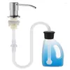 Dispenser per pompe per lavello da cucina in acciaio inossidabile con dispenser di sapone liquido con tubo flessibile Accessori per il bagno