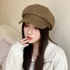 Berets Trendy Women's Fisherman Hat For Autumn And Winter Fashionable Warm Short Brim Beret Ear Protection British Style Cap 2023