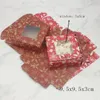 Jewelry Boxes 10pcs Multi size gifts box with window Marbling style kraft paper wrapping package for jewelry party suppiles 231019