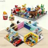 Blocks Mini Street View City Architecture Building Blocks snack Store Shop House Model Bricks Assembled Castle Toys for Children R231020