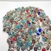 Hela 50st Lot Blanda många stilar 12mm Rhinestone Snap Button Fit 12mm Snaps Chunk Fahion Ginger Snaps smycken2943