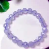 Link Bracelets 8mm Natural Faceted Aquamarine Bracelet Reiki Gemstone Fashion Jewelry Fengshui Women Healing Lucky Energy Gift 1pcs