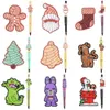 Christmas Cheap Custom PVC Pen Charms Ballpoint Pen Colorful Cute Decoration Students pen Accessories for School