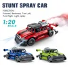 Electric RC Car 1 20 RC Drift Stunt with Spray Light Remote Radio Controlled Children's Competitive Racing and Trucks Toys for Boys 231019