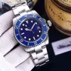 Luksusowe męskie zegarek Wodoodporna ceramiczna ramka szafirowa szklana niebieska tarcza ze stali nierdzewnej