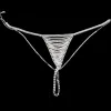 String Sexy en strass pour femmes, chaîne taille haute, charme scintillant, chaîne de corps en cristal, sous-vêtement bikini, bijoux cadeau