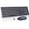 Ensemble clavier et souris sans fil et Combo 2, 4G, USB, silencieux, rétroéclairé, Rechargeable, pleine taille, ensemble mince, 231019