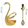 Dinnerware Sets Durable Fruit Kitchen Set Healthy Household Sturdy Environmental Friendly Swan Creativity Spoon Three-dimensional Metal