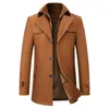 Mannen Wol Blends Man Klassieke Mode Trenchcoat Jassen MaleLong Slim Fit Overjas Warme Bovenkleding Windjack 231020