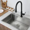 Kitchen Faucets Pull Out Faucet Single Hole Spout Sink Mixer Flow Handle And Cold Faucet.