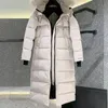 Womens Long Down Parkas Puffer Outwear Coats Thick Warm Hooded Coat Womens Windproof Embroidery Causal Outerwear Parka