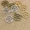 PULCHRITUDE Three Color Vintage Metal Alloy Pentagram Charms Jewelry Pendant Charms Findings 50pcs 20 25mm T0337326p