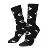 Chaussettes homme yeux grands ouverts - sur chaussette noire hommes femmes bas polyester personnalisable drôle