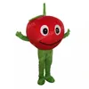 Costumi mascotte Apple ad alte prestazioni Carnevale di frutta di alta qualità Regali di Hallowen Adulti unisex Giochi di fantasia Vestito per le vacanze Vestito per pubblicità all'aperto