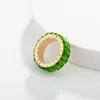 Designer Fashion Rainbow CZ Ring for Women Girls Fashion Engagement Wedding Charm Finger Jewelry