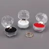 Smyckeslådor 20st Acrylic Crystal Ring Storage Display Box Organizer Clear Package för bröllopsförpackning 231019