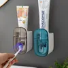 Titulares de escova de dentes 1 PCS Dispensador automático de pasta de dentes Acessórios de banheiro Montagem na parede Suporte preguiçoso espremedor 231019