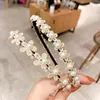 Accessoires de cheveux Bandes de cheveux de fleur de perle blanche pour enfants filles mignonne princesse cerceau antidérapant coréen doux enfants bandeau bébé accessoire