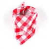 Vêtements pour chiens Pet Saliva Serviette Triangle Coton Plaid Écharpe Chat Bandeau