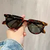 Lunettes de soleil Half Frame Ovale Cat Eye Femmes Jelly Color Color Brand Designer Cérarchettes Shades UV400 Men de soleil Punk