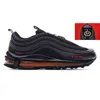 OG 97 97S Män Kvinnor Running Shoes Mens Platform Sean Wotherspoon Triple Black White Bred Odebesed Womens Outdoor Sports Trainers Sneakers 36-45 EUR