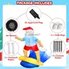Christmas Decorations OurWarm 6-foot inflatable outdoor surfing Santa Claus decoration with giant blown LED lights for Christmas outdoor decoration x1020
