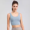 Lu Align Lu Bra Yoga Woman Women's Round Neck Stretchy Quick Dry Active Vest Soft Comfort V Back Sexig träning Bh
