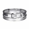 Klassieke Rvs Bangle Luxe Manchet Armbanden Mannen Mode Titanium Staal Type C ed Romeinse Cijfer Bangle Voor Men2780