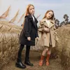 Coat 4-14 Years Girls Autumn Coats Fashion Kids Windbreaker Long Sleeve Trench Children Clothing Teens Girls Thicken Warm Outerwear 231020