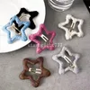 NOWA Pluszowa kolorowa gwiazda BB Klips Women Kobiety Gryls Cute Metal Star Spirpin Side Clip Barrettes Hair Akcesoria do włosów