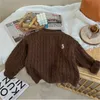 Autumn Winter Kids Baby Knitwear Sweater Fashion Boy Girls Outerwear Coat Brodery Pullover Sweaters Barn kläder