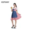 Domande da donna Dress Dirndl Abito tradizionale Oktoberfest Costumi per i costumi di carnivale