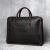 Porte-documents de luxe en cuir véritable pour hommes, sac à main de grande capacité pour ordinateur portable, mallette de direction Vintage pour hommes, sacs à bandoulière de styliste