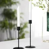 Ljushållare 2 PCS Candelabra Pillar Stand Road Party Decoration Exquisite Workmanship Black Nordic Candlelight Display