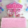 Falda de mesa Falda de mesa de tul de 6 pies Poncho Mantel Baby Shower Suministros de boda 231019