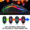 Keyboards RGB 4 In 1 Gaming Keyboard and Mouse Headset Pad Ergonomic Light Mechanical Feel Combo 231019