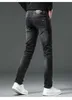 Jeans da uomo Designer H jeans europei spessi di fascia alta autunno e inverno, vestibilità slim fit alla moda da uomo, tendenza piede piccolo, pantaloni lunghi neri, jeans firmati stile 4ACE da uomo XCOM