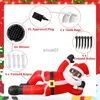 Christmas Decorations OurWarm 10 Foot Christmas Inflatable Black Santa Outdoor Decoration Giant Christmas Inflatable Outdoor Decoration x1020