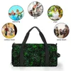 Sacs de plein air abstrait éclaboussures peinture sport noir et vert formation sac de sport accessoires sacs à main vintage personnalisé fitness