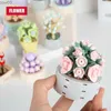 Blocs Mini brique succulente fleur en pot modèle petit ornement bricolage plante bonsaï fleur bloc de construction jouet pour enfants fille cadeau de vacances R231020