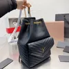 Designer ryggsäck kvinnor ryggsäckar mode axelpåsar läder hink väska dam handväska rese plånböcker bokstäver