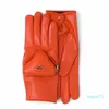 Designerski rękawica zimowa skóra ciepłe rękawiczki palców Kobiety rękawiczki Open-Palm Motocykl Rękawicy Sport Mitts Baseball