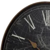 Wall Clocks Black Map Analog QA Clock - Travel-Inspired Timekeeping.