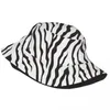 Basker djur hudtryck mönster unisex hink hatt anpassad sommar rese strand zebra textur ränder